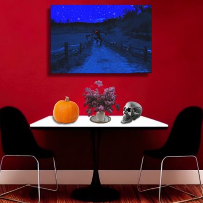 Midnight Visitor Creature Horror Canvas Art, Creepy Goth Decor, Gift For Him, Dark Landscape Monster Canvas Wall Print - Image 4
