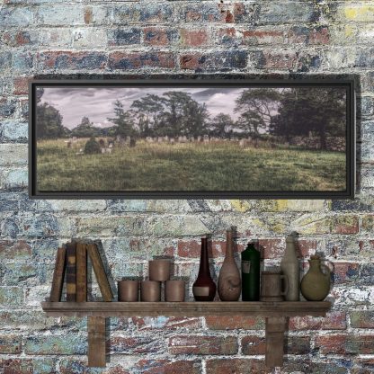 Framed Canvas Wall Art Ancient New England Cemetery, Gift For Horror, Gothic Decor, Dark Landscape, Graveyard Canvas Print - Image 3