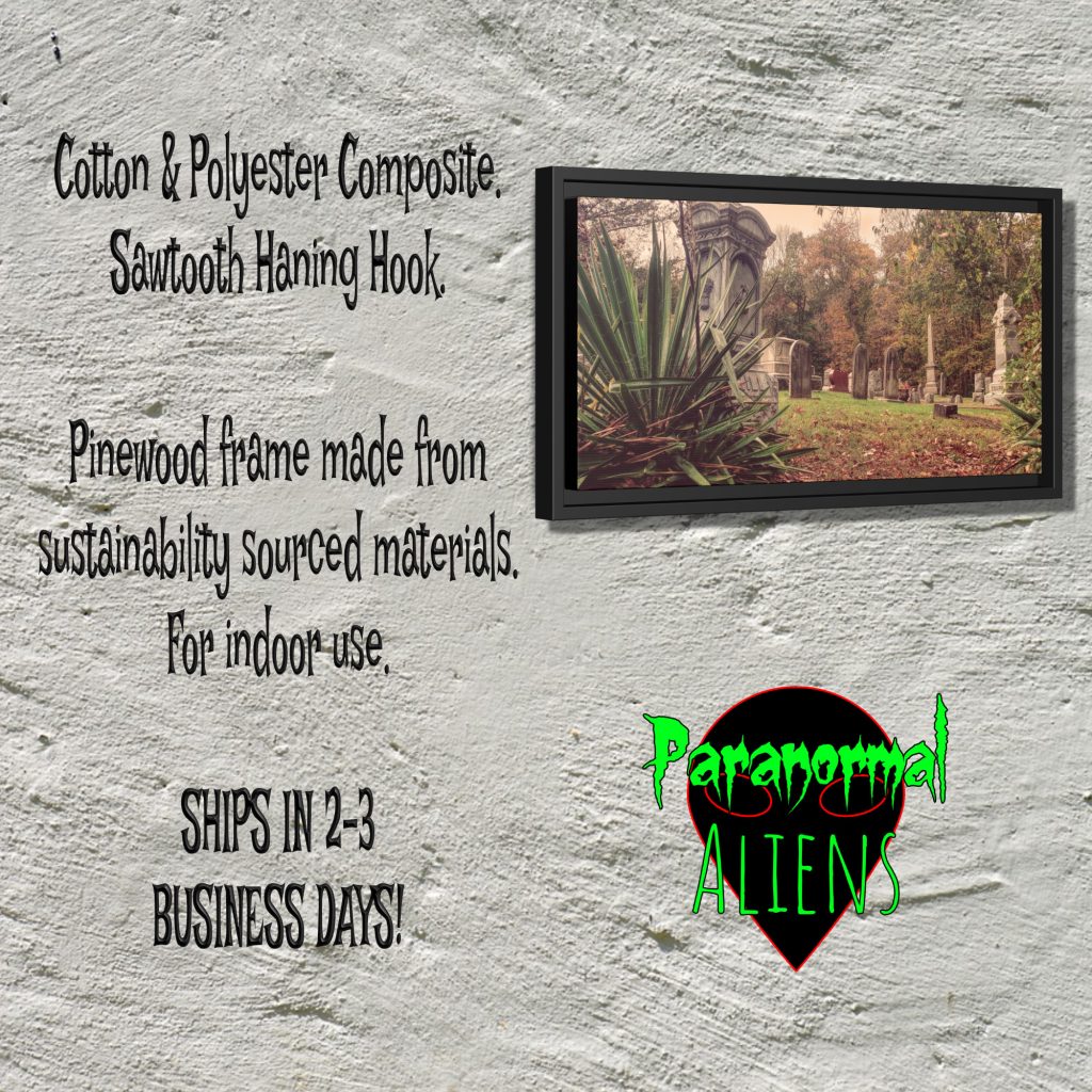 Autumn Cemetery Canvas Art, Gift For Horror, Gothic Framed Canvas Wall Art, Dark And Gloomy Landscape Print - Image 7