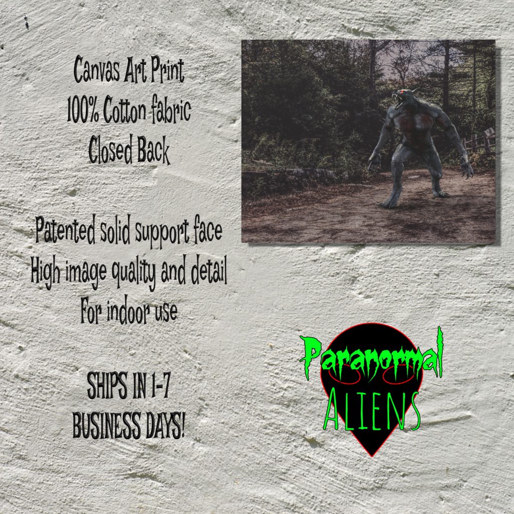 Creepy Beastly Werewolf Canvas Wall Art, Dark And Gloomy Horror Art, Monster Canvas Print - Image 5