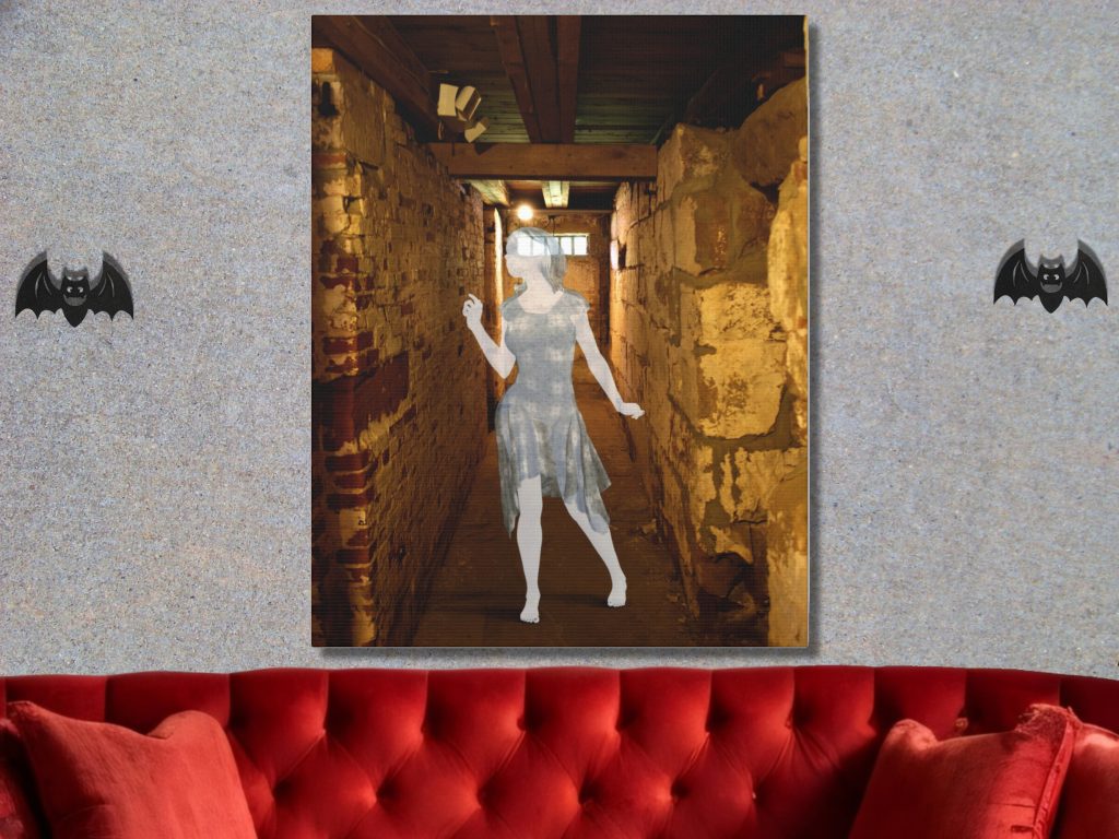 Ghost Girl Canvas Wall Art, Gothic Decor, Goth Gift For Women Men, Horror Canvas Print - Image 2