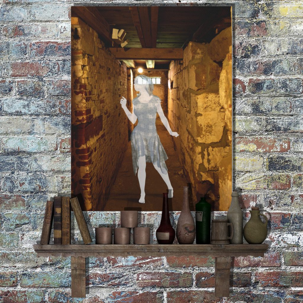 Ghost Girl Canvas Wall Art, Gothic Decor, Goth Gift For Women Men, Horror Canvas Print - Image 3