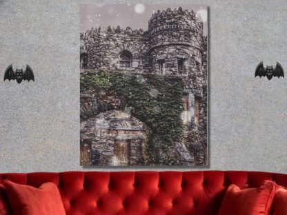 Abandoned Gothic Castle Canvas Wall Art, Gothic Fantasy Horror Art, Goth Gift, Spooky Landscape, Haunted Castle Art Canvas Print - Image 2