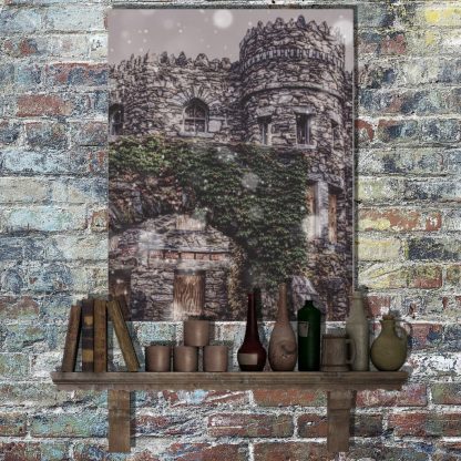 Abandoned Gothic Castle Canvas Wall Art, Gothic Fantasy Horror Art, Goth Gift, Spooky Landscape, Haunted Castle Art Canvas Print - Image 3