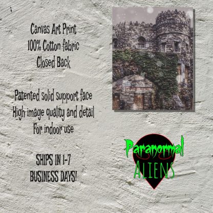 Abandoned Gothic Castle Canvas Wall Art, Gothic Fantasy Horror Art, Goth Gift, Spooky Landscape, Haunted Castle Art Canvas Print - Image 5