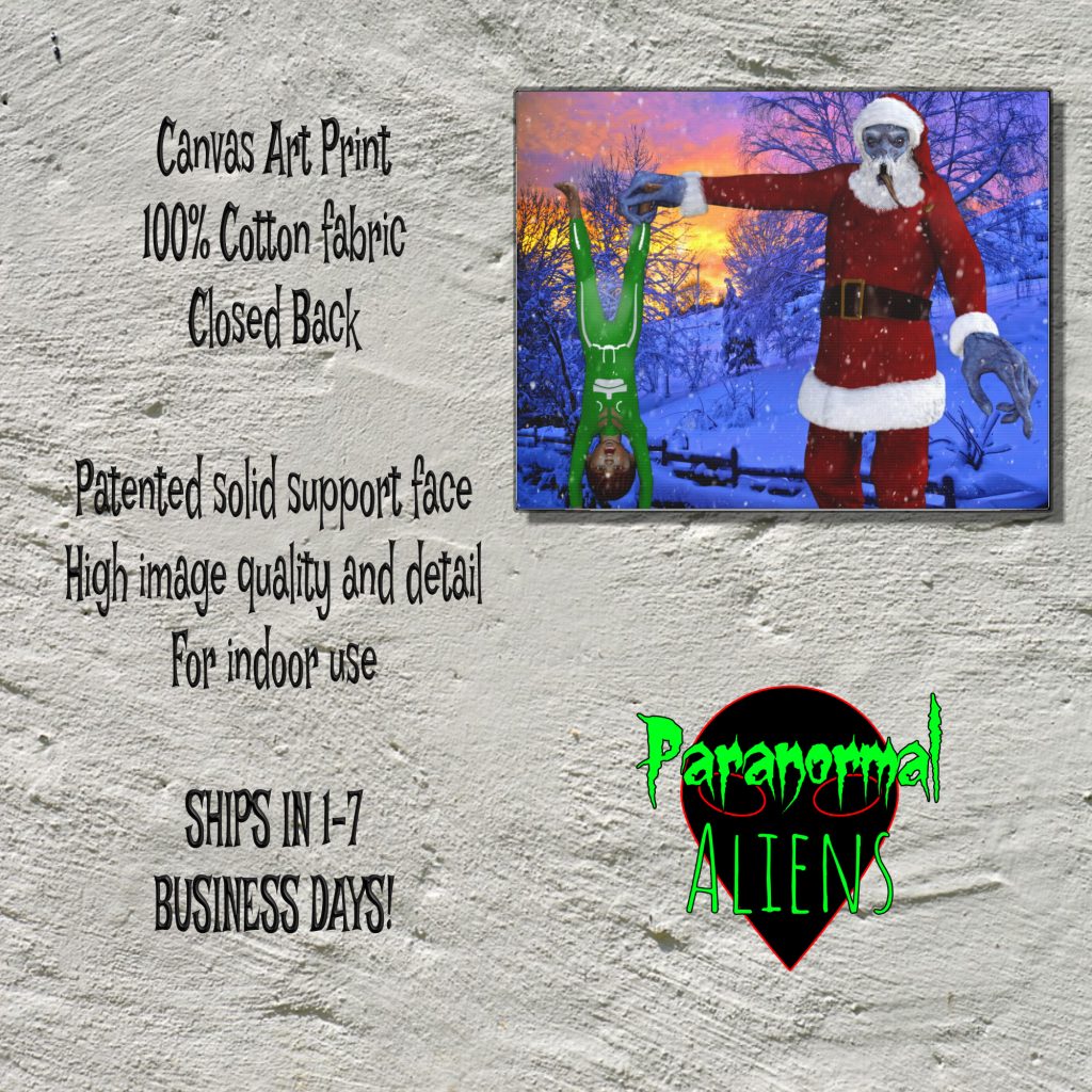 Colorful Krampus Canvas Wall Art Print, Creepy Horror Krampus Christmas, Horror Gift, Spooky Winter Landscape Canvas Print - Image 5