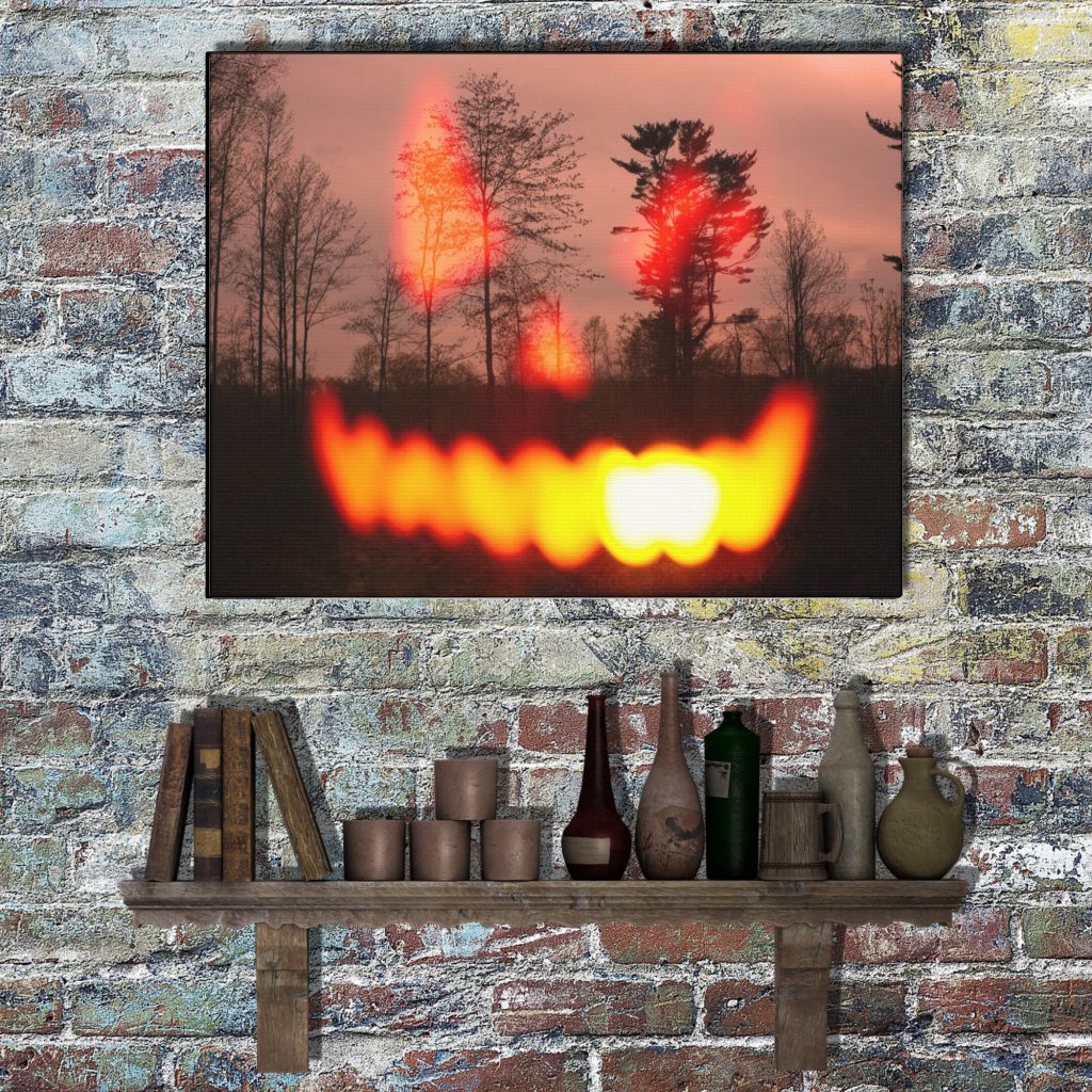 Jack O Lantern Dark Landscape Canvas Print, Goth Gift For Halloween, Horror Decor, Dark Forest Gothic Canvas Wall Art - Image 3