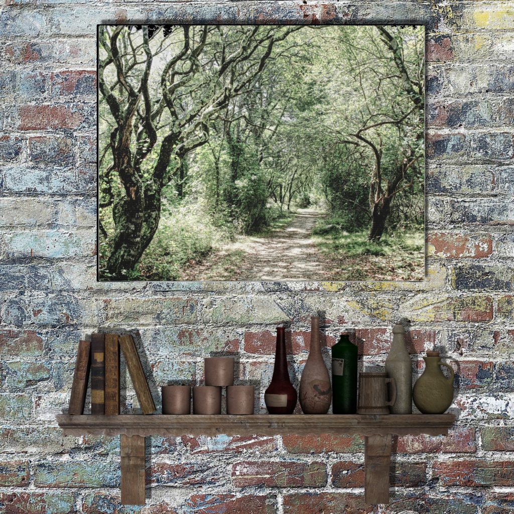 Creepy Dirt Road Haunted Forest Canvas Print, Scary Dark Landscape, Gothic Decor, Dark Woods Horror Canvas Art - Image 3