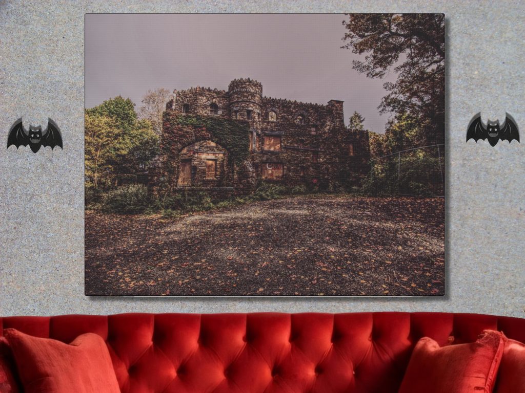 Condemned Abandoned Castle Canvas Art, Creepy Horror Decor, Gothic Castle Canvas Wall Print, Gloomy Dark Landscape - Image 4