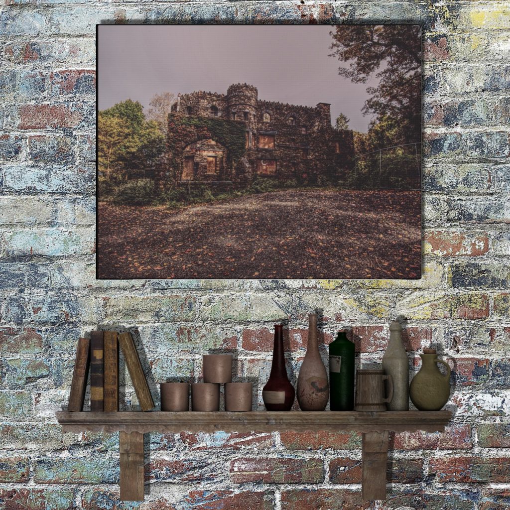Condemned Abandoned Castle Canvas Art, Creepy Horror Decor, Gothic Castle Canvas Wall Print, Gloomy Dark Landscape - Image 3