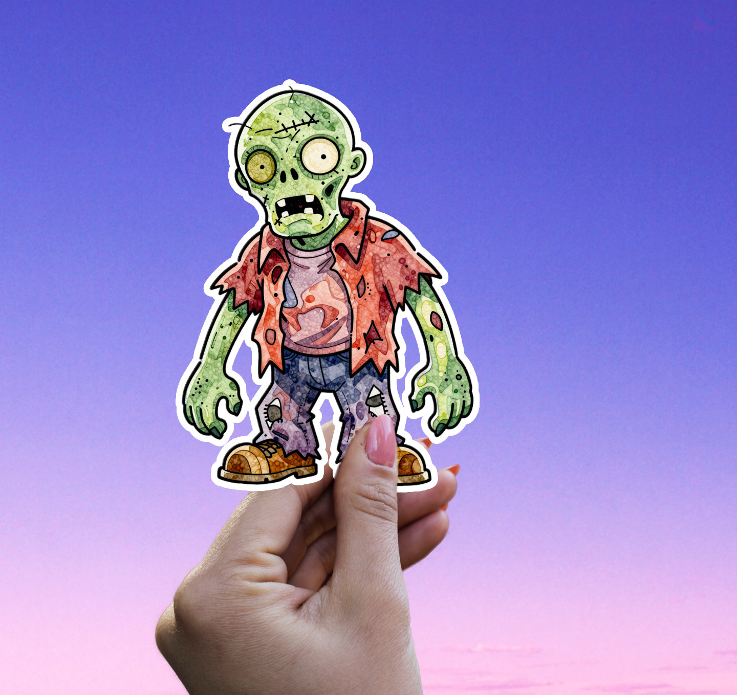 Spooky Monster Vinyl Sticker | Creepy Halloween Gift | Waterproof Laptop & Phone Decal | Horror Creature Sticker for Gothic Decor - Image 2