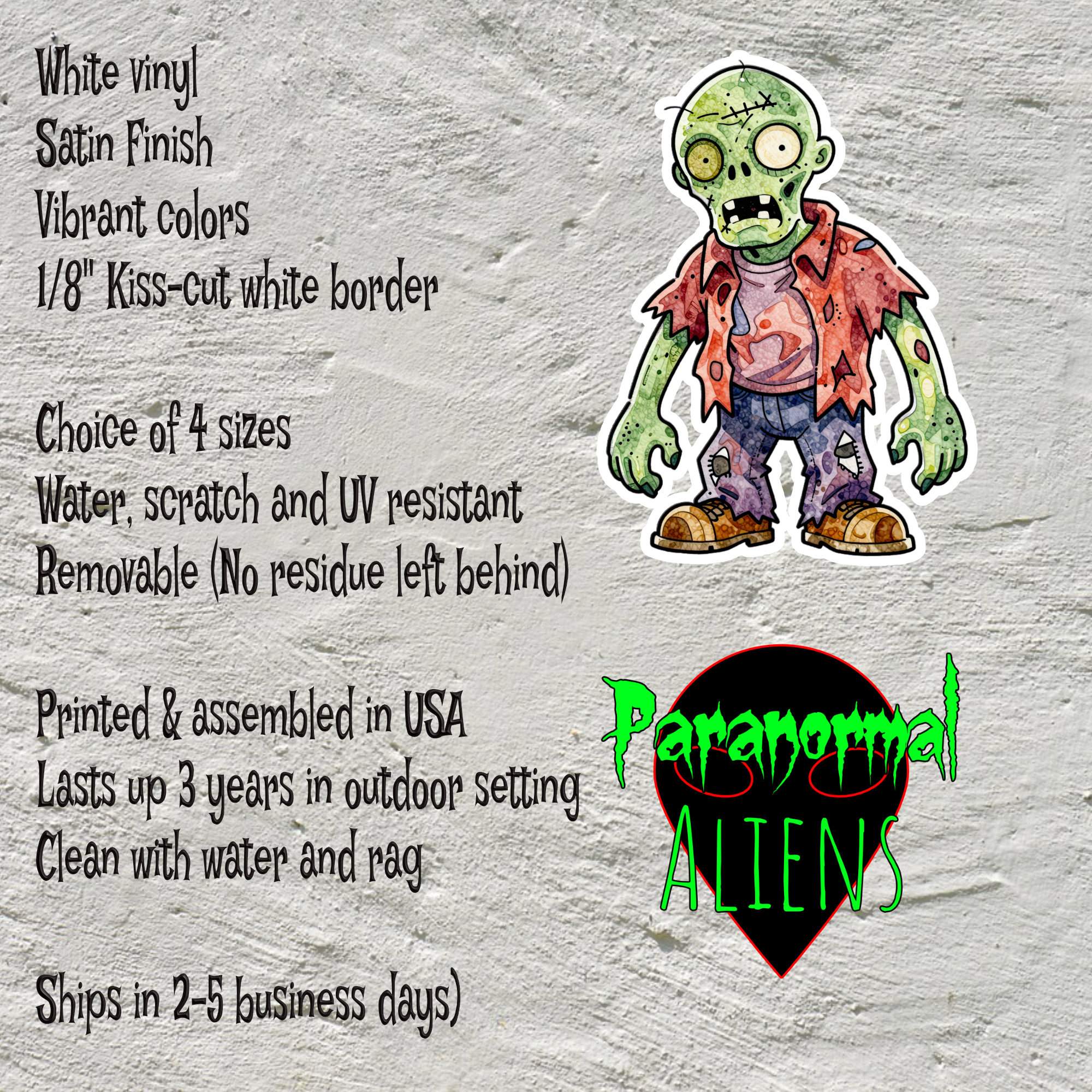 Spooky Monster Vinyl Sticker | Creepy Halloween Gift | Waterproof Laptop & Phone Decal | Horror Creature Sticker for Gothic Decor - Image 5