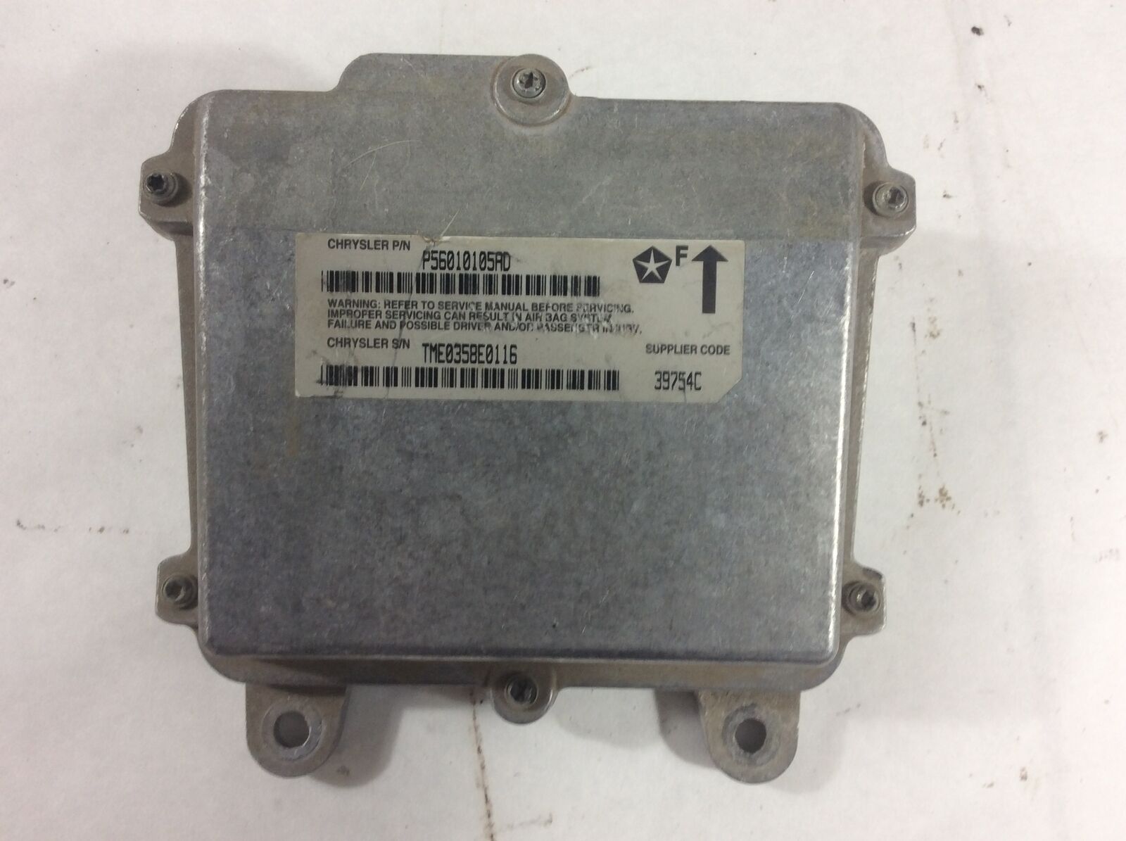 Wrangler TJ Air Bag Control Computer Module Passenger Side 19972000