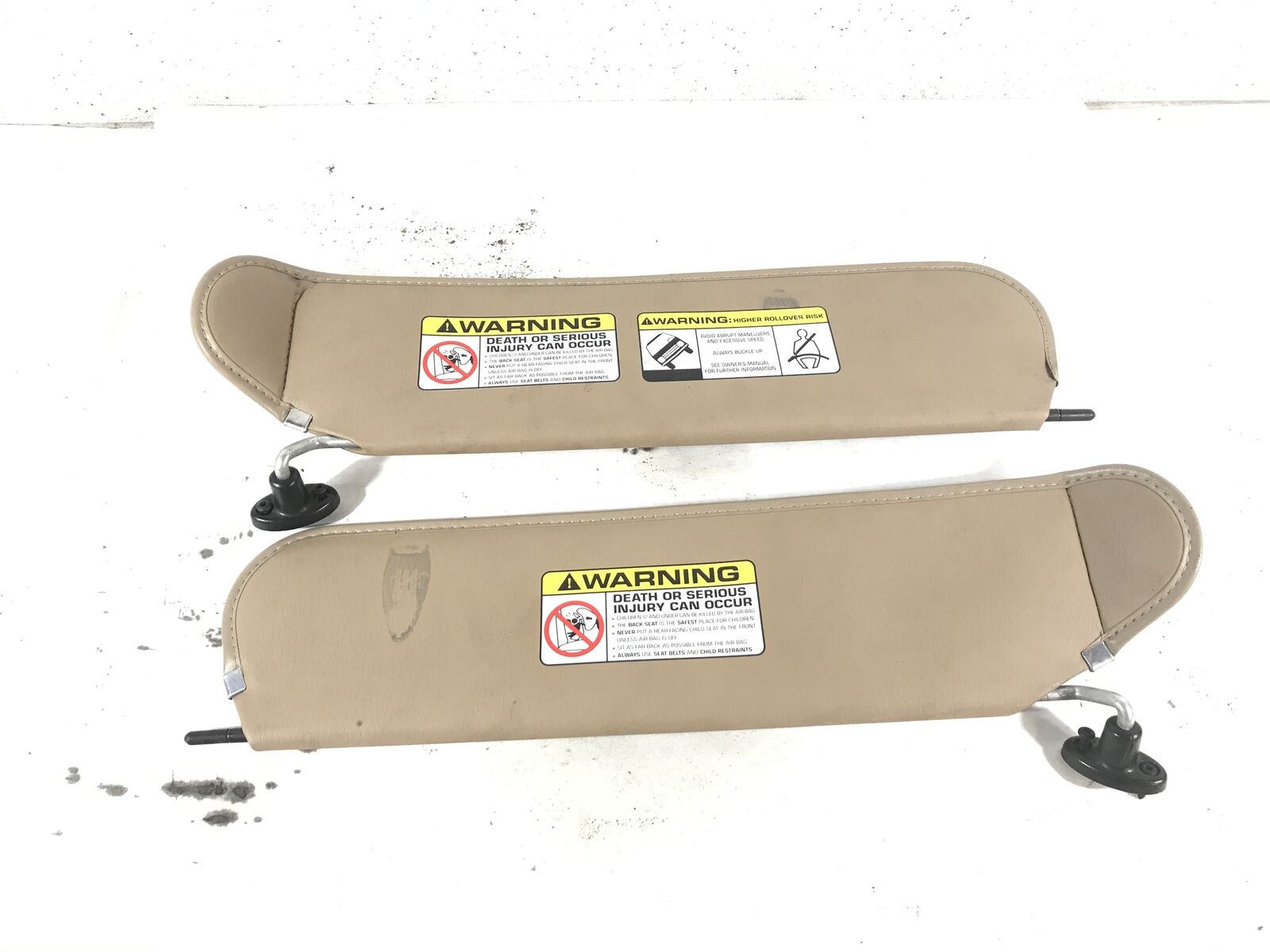 TJ Sun Visor Set 19972002 Camel Tan Pair Left Right Factory OEM