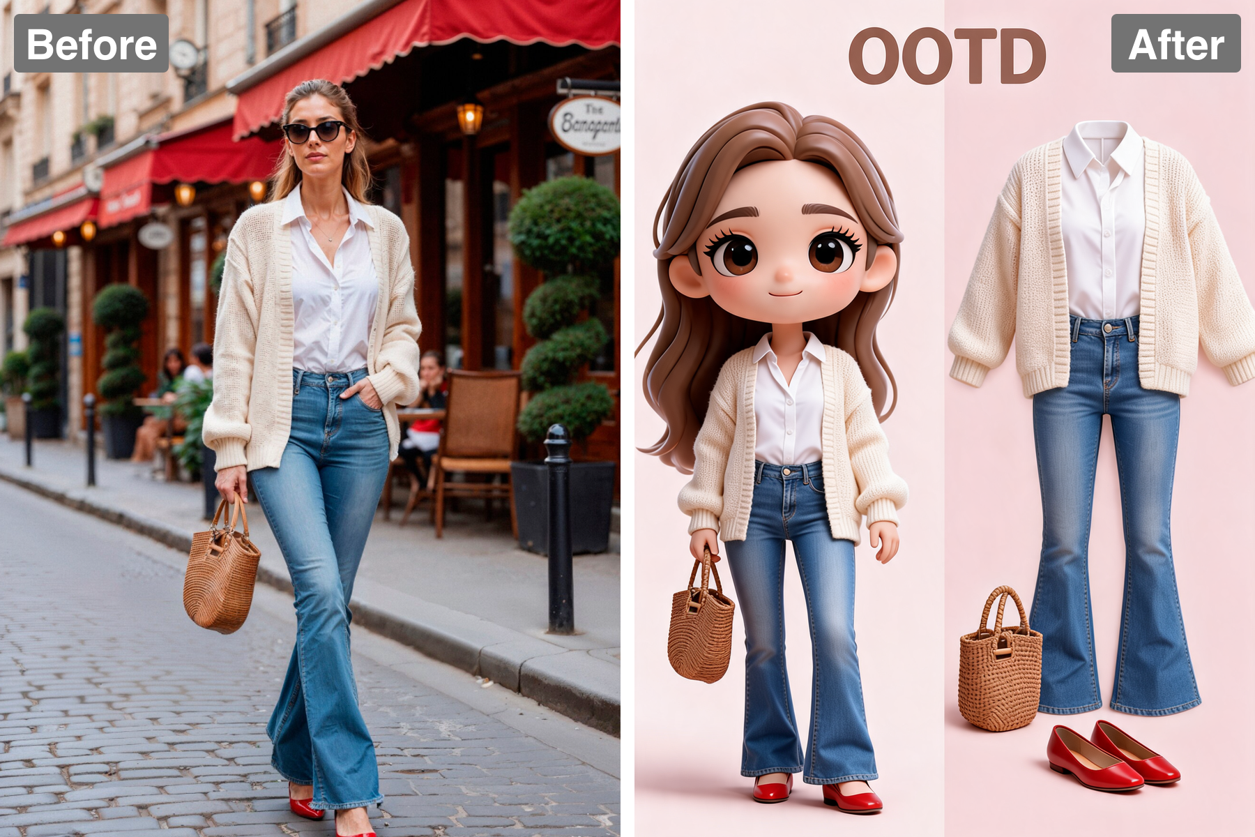 Patternful AI - Split Layout With OOTD Title image