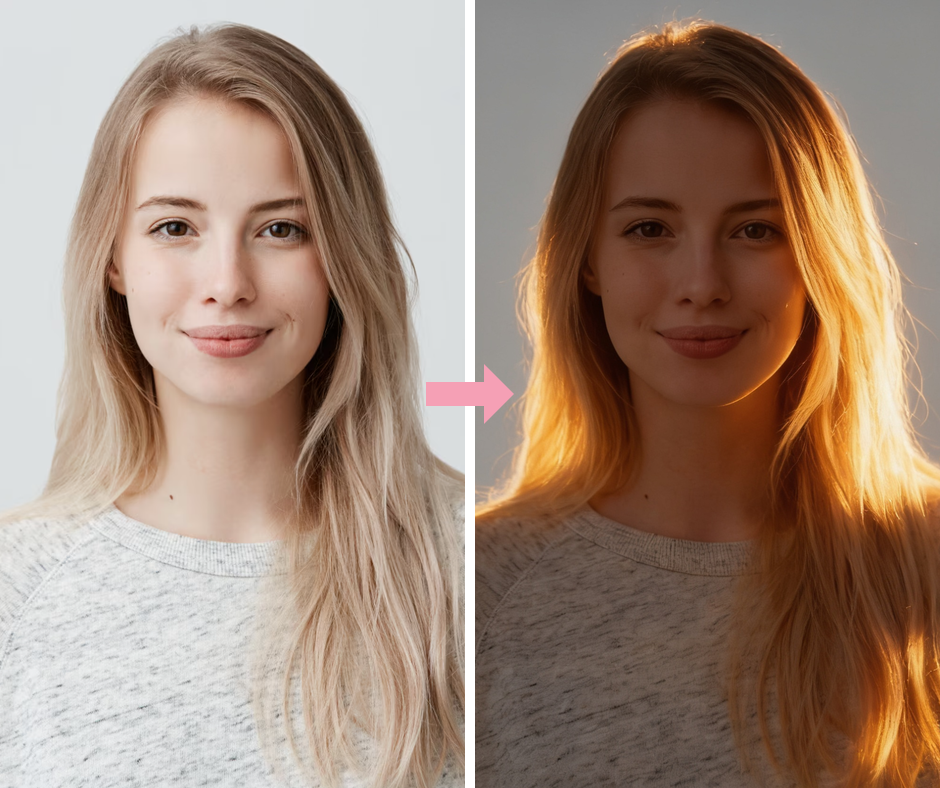 Patternful AI - Backlit Hair Filter example