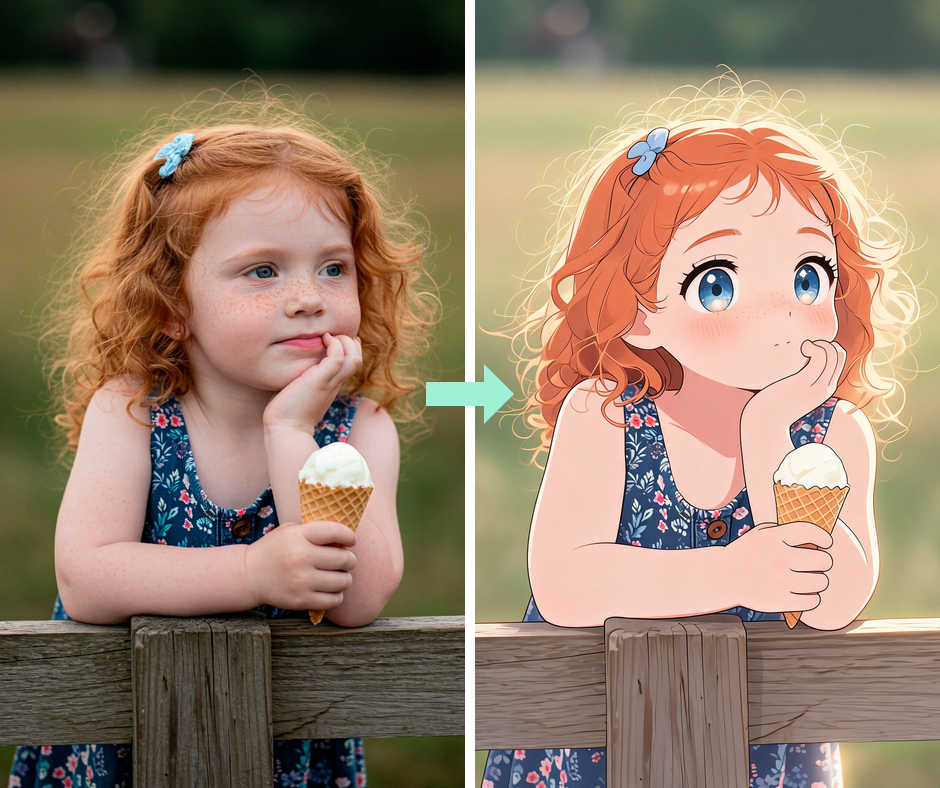 Patternful AI - Big Eye Toon Filter example