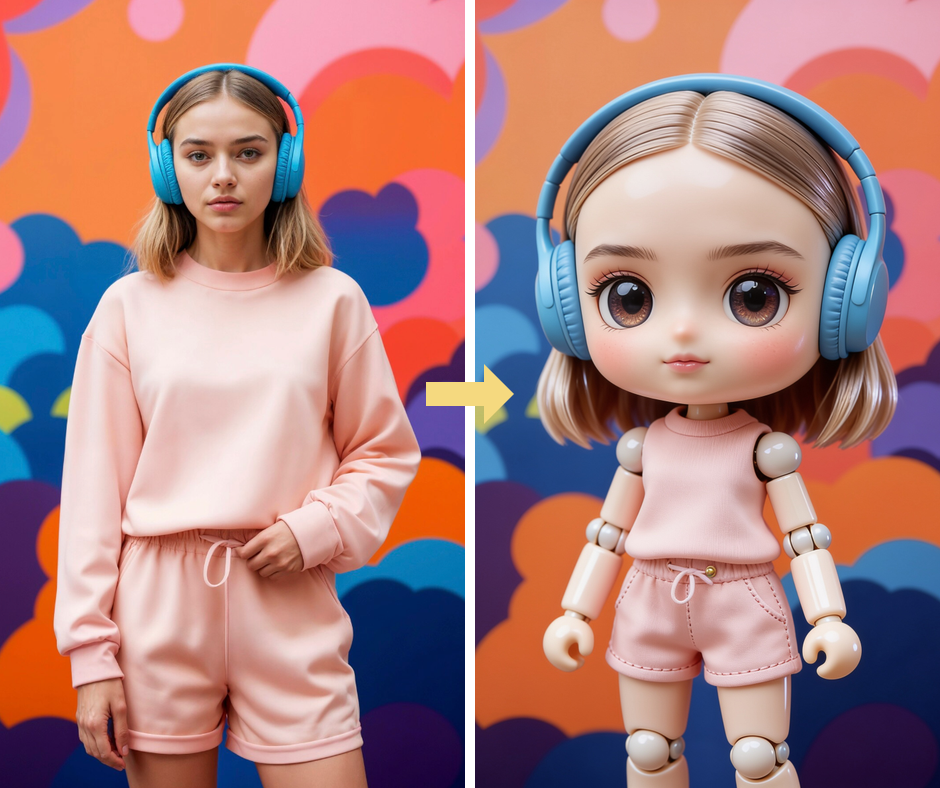 Patternful AI - Chibi Bjd Effect Filter example