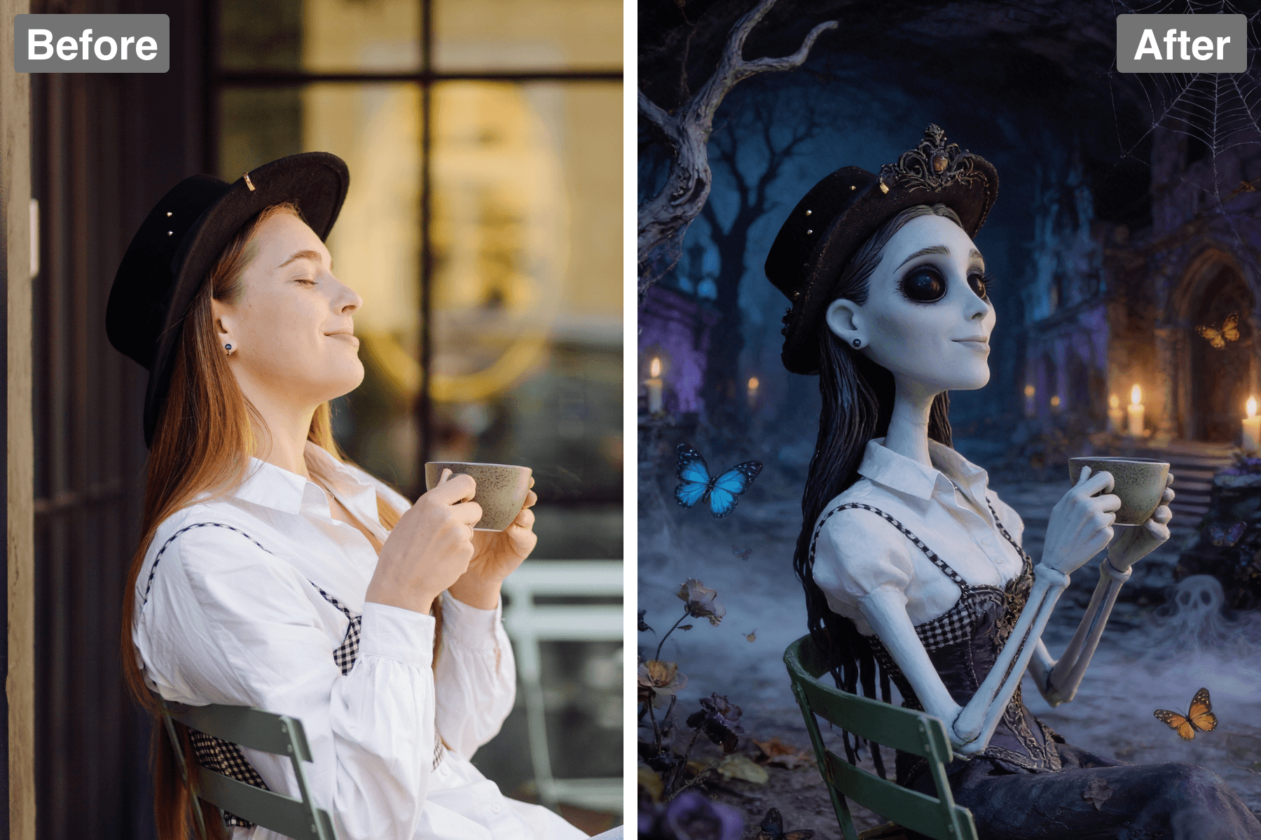 Patternful AI - Turn Your Photos into Corpse Bride Gothic Art image