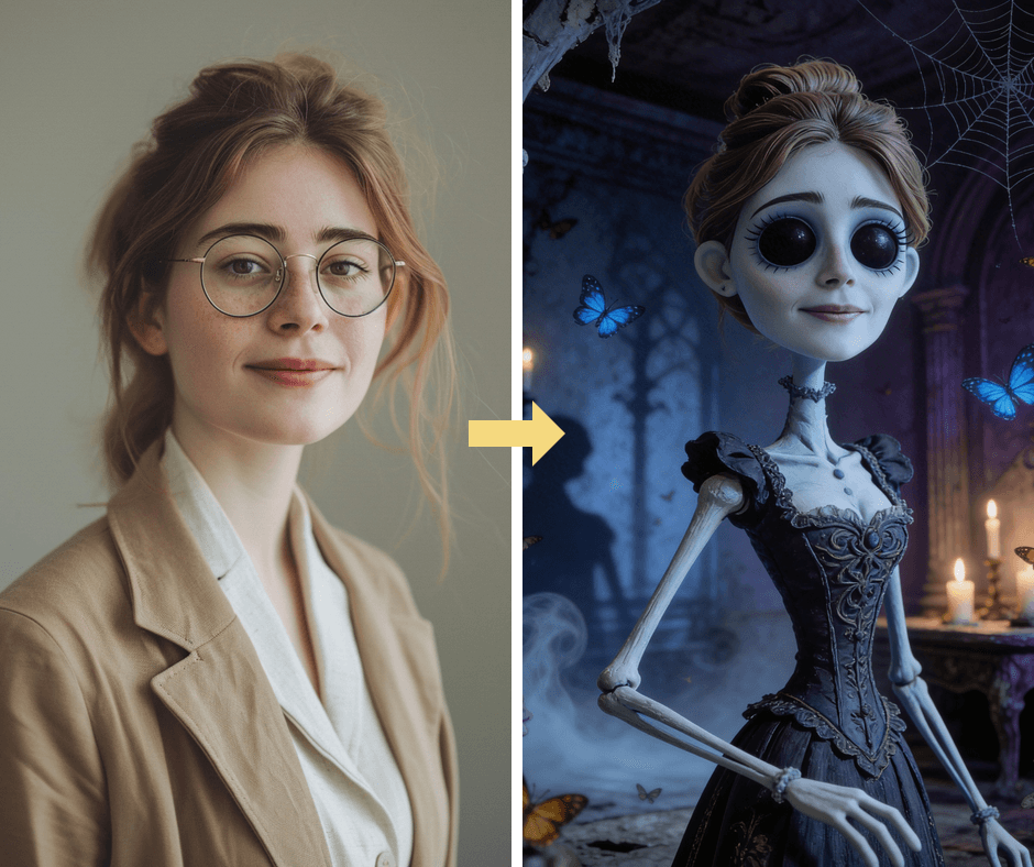 Patternful AI - Corpse Bride Filter example