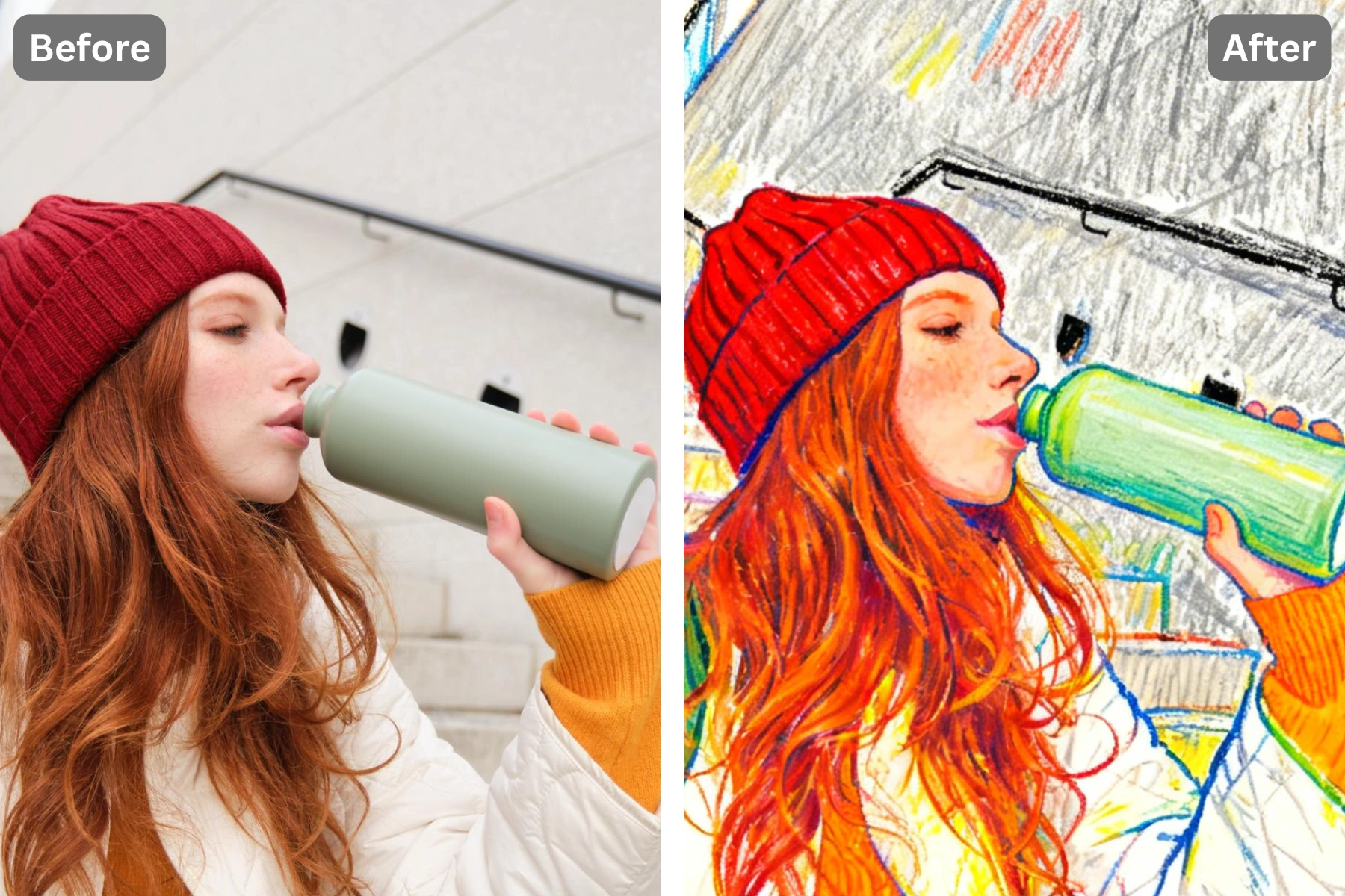 Patternful AI - Turn Your Photos into Crayon Drawings image