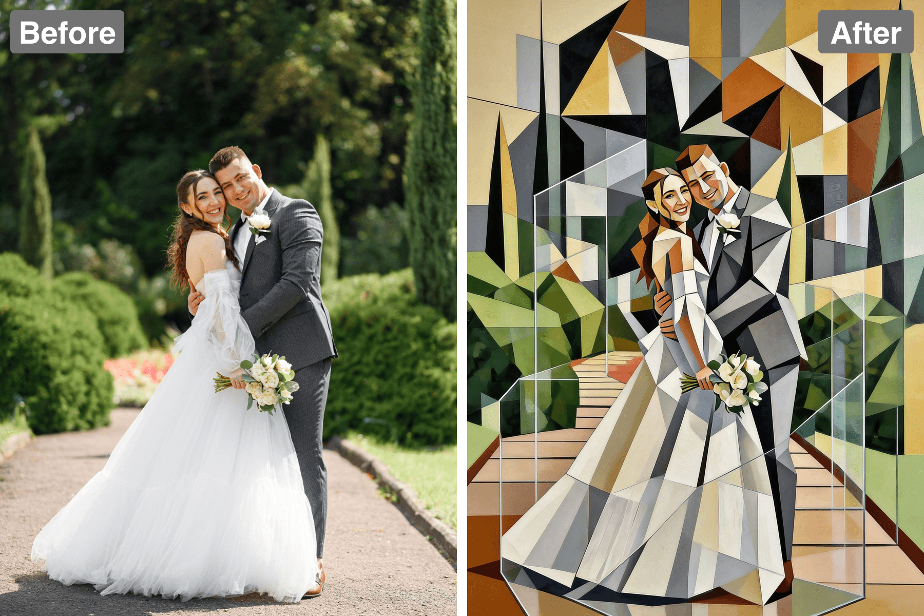 Patternful AI - Share Bold Cubist Art on Social Media image