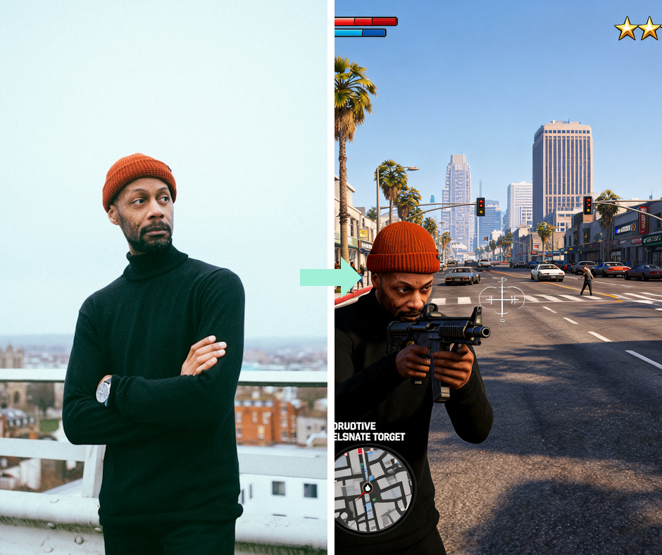 Patternful AI - Gta Screenshot Filter example