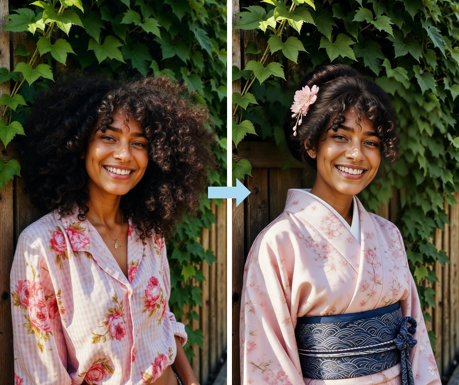 Patternful AI - Japan Portrait Filter example