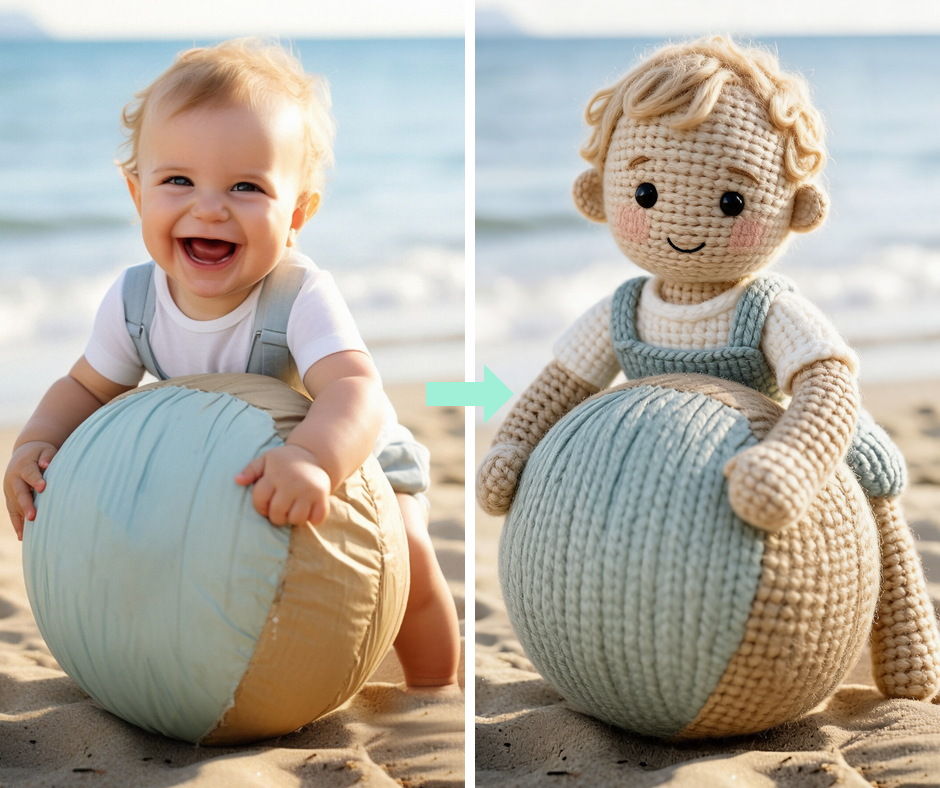 Patternful AI - Knitted Doll Generator Filter example