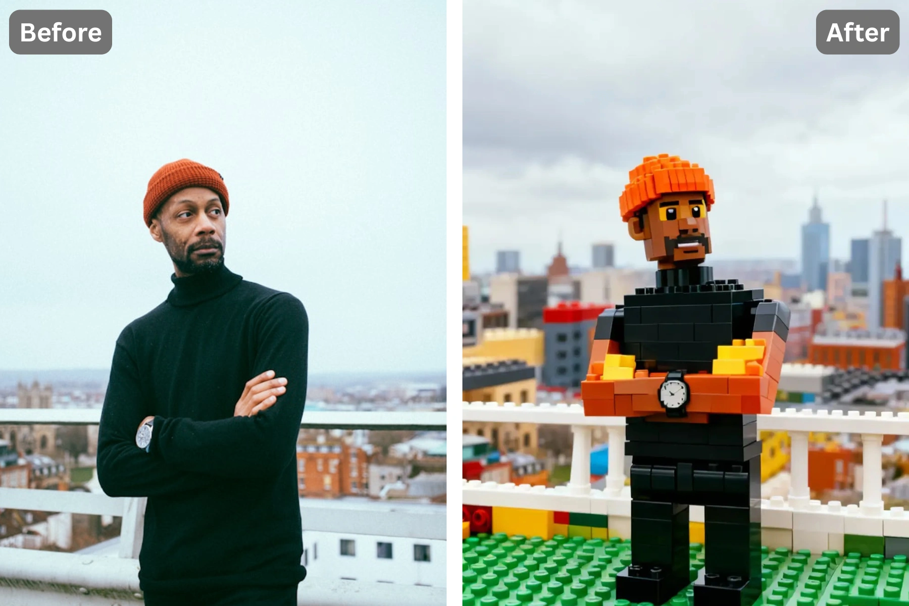Patternful AI - Give Your Photos a Brick-Built Makeover image