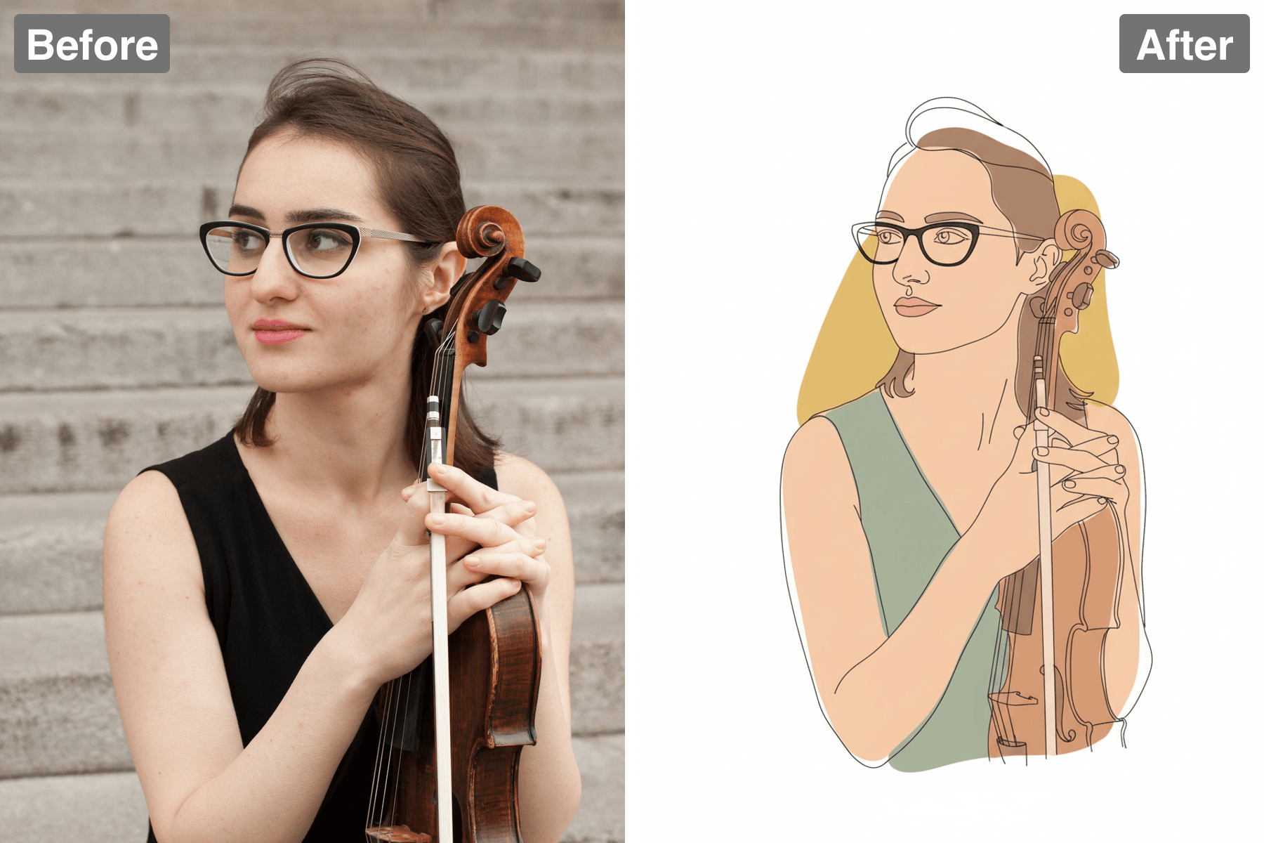 Patternful AI - Give Your Photos the Look of Refined Line Illustration image