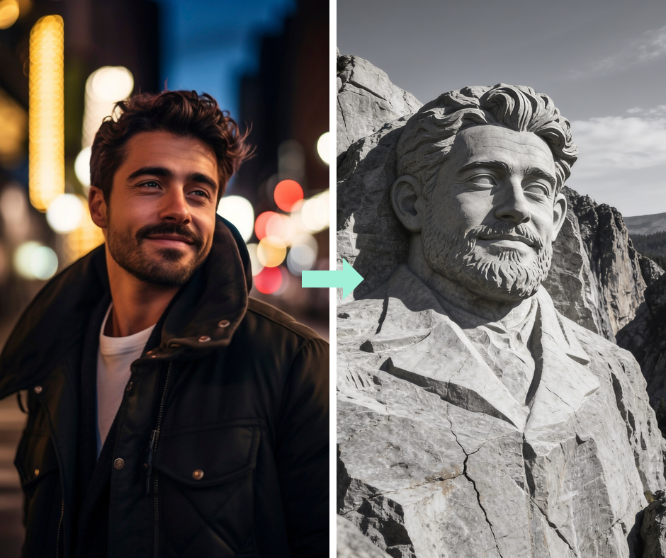 Patternful AI - Mount Rushmore Filter example