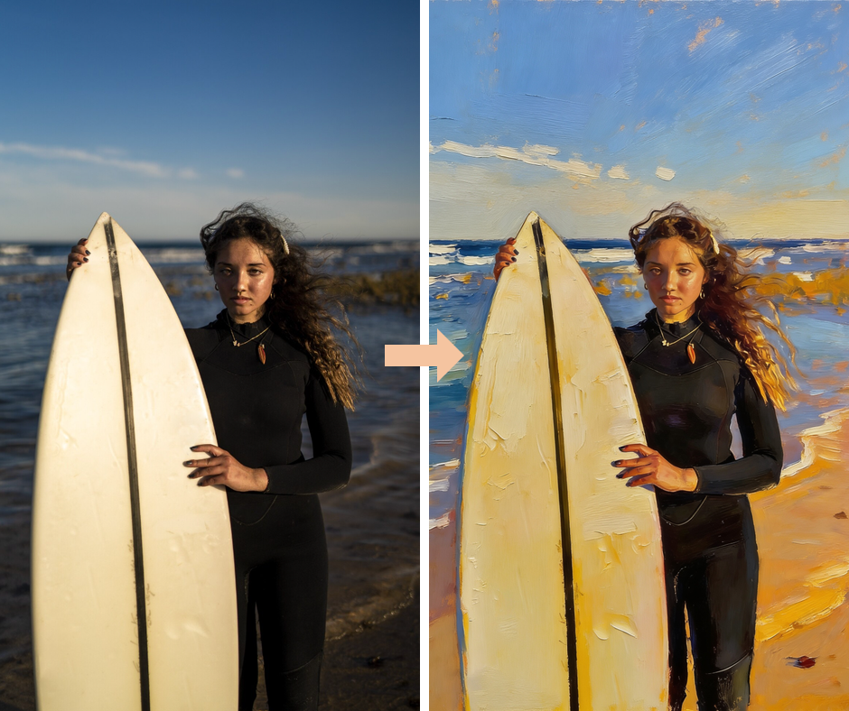 Patternful AI - Photo To Painting Filter example