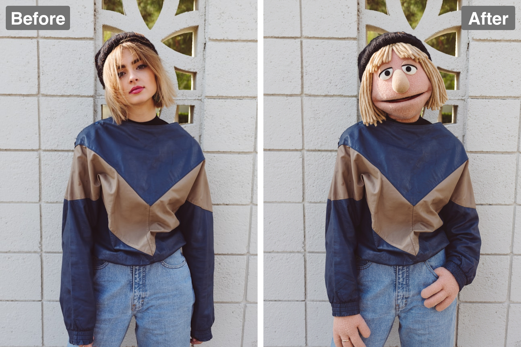 Patternful AI - Real Photo, Puppet Head image
