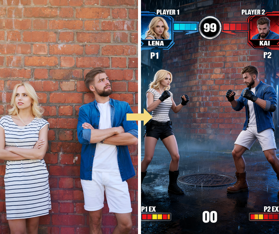 Patternful AI - Street Fighter Effect Filter example