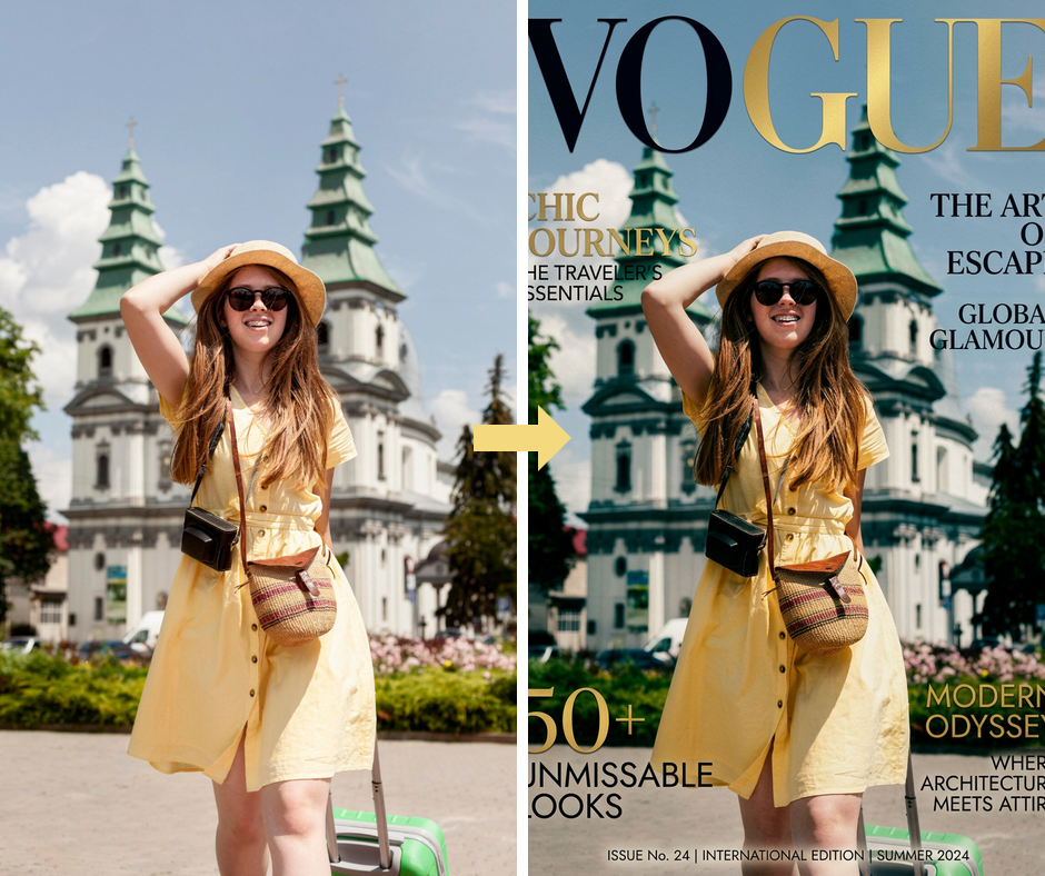Patternful AI - Vogue Cover Filter example