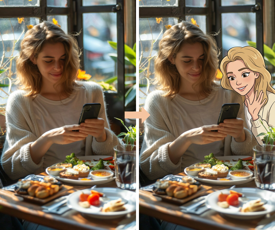 Patternful AI - With My Cartoon Self Filter example