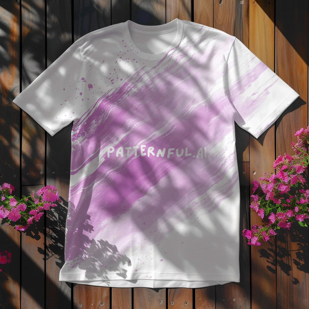 short-sleeve-t-shirt-mockup-on-wooden-surface-with-flowers-90