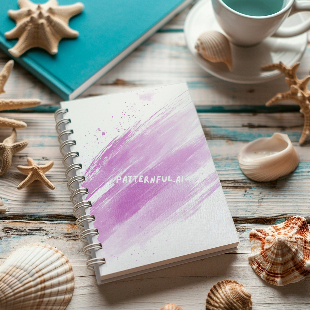 spiral-notebook-mockup-on-wooden-table-with-seashells-85