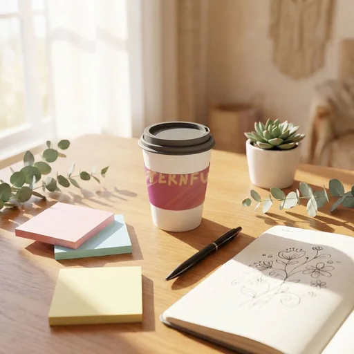 social-media-template-vibrant-wooden-table-stationery-greenery-5pXBhWBC