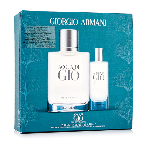 SET ACQUA DI GIO EDT 100ML + PERFUMERO EDT 15ML