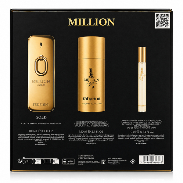 SC 1 MILLION GOLD EDP 100ML + DESODORANTE 150ML + PERFUMERO 10ML