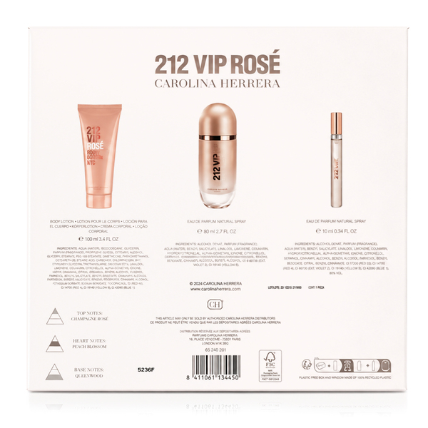 SD 212 VIP ROSÉ EDP 80ML + CREMA CORPORAL 100ML + PERFUMERO 10ML