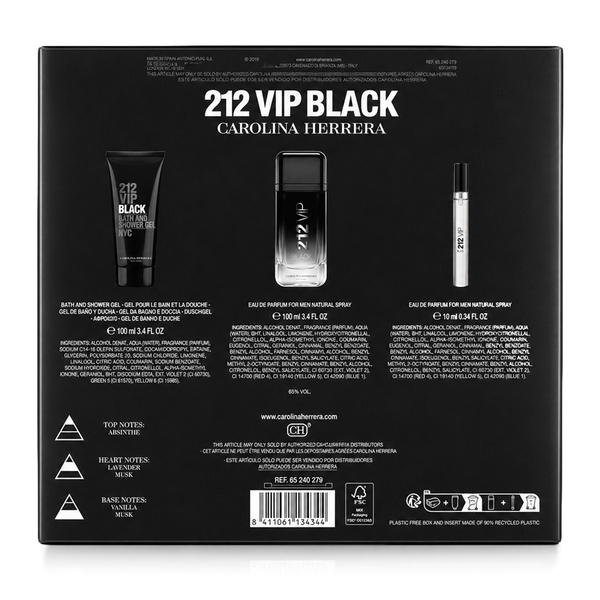 SC 212 VIP BLACK EDP 100ML + GEL DE DUCHA 100ML + PERFUMERO 10ML