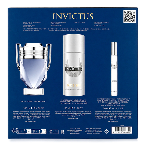 SC INVICTUS EDT 100ML + DESODORANTE 150ML + PERFUMERO