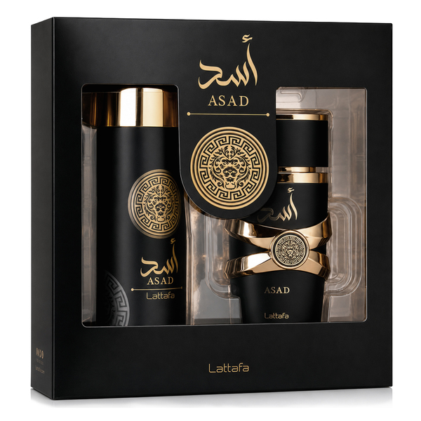 SC LATTAFA ASAD EDP 100ML + ASAD PERFUMED  SPRAY 200ML