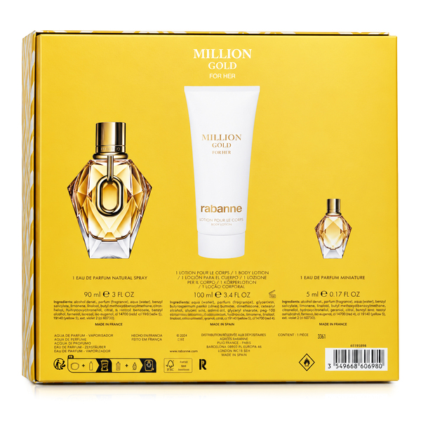 SD MILLION GOLD FOR HER EDP 90 ML + CREMA CORPORAL 100 ML + REPLICA