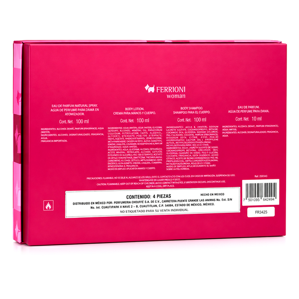 SD FERRIONI WOMAN EDP 100 ML + CREMA CORPORAL 100 ML + GEL DE DUCHA 100 ML + PERFUMERO 10 ML