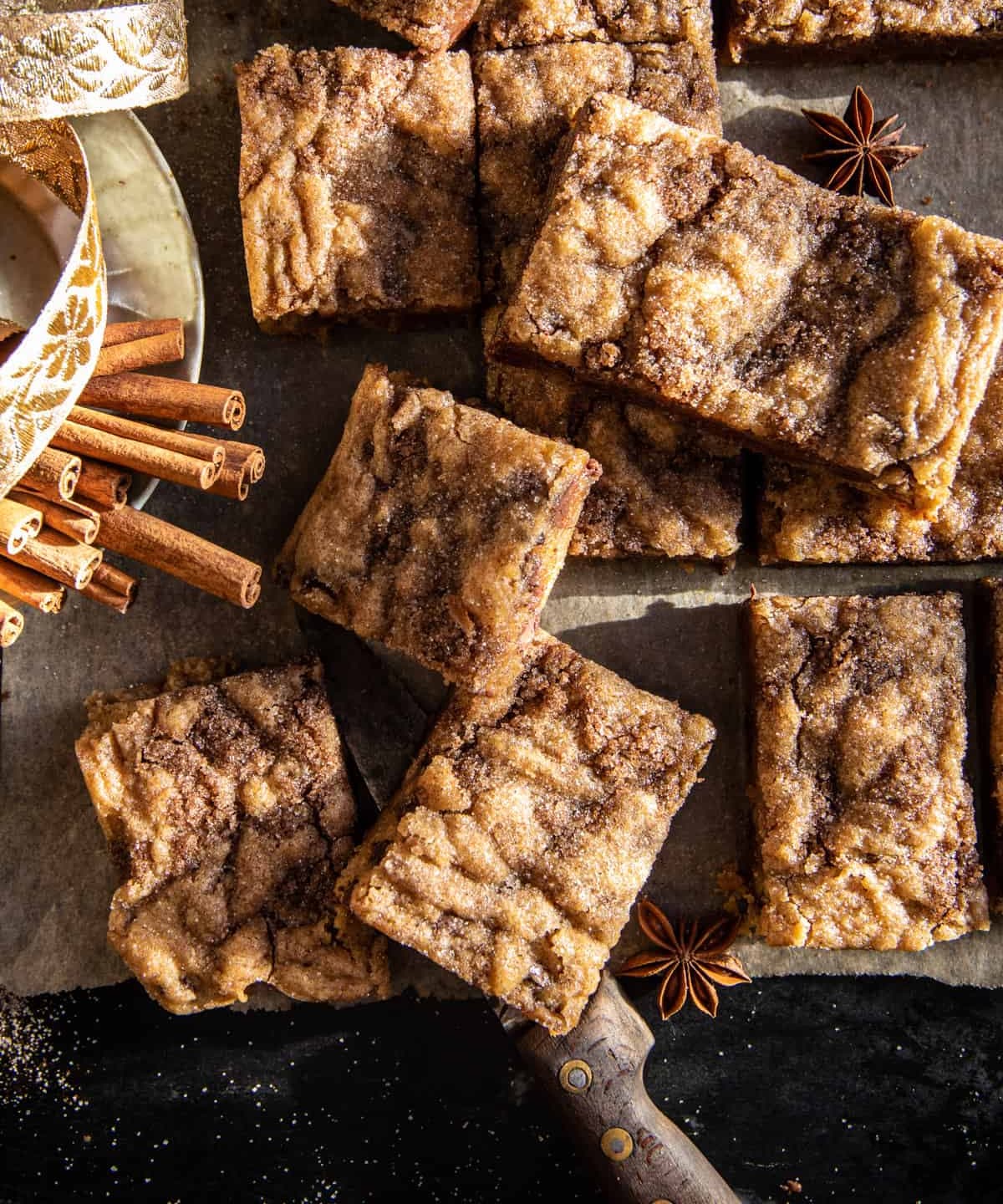 Brown Butter Cinnamon Swirl Snickerdoodle Blondies | Punchfork