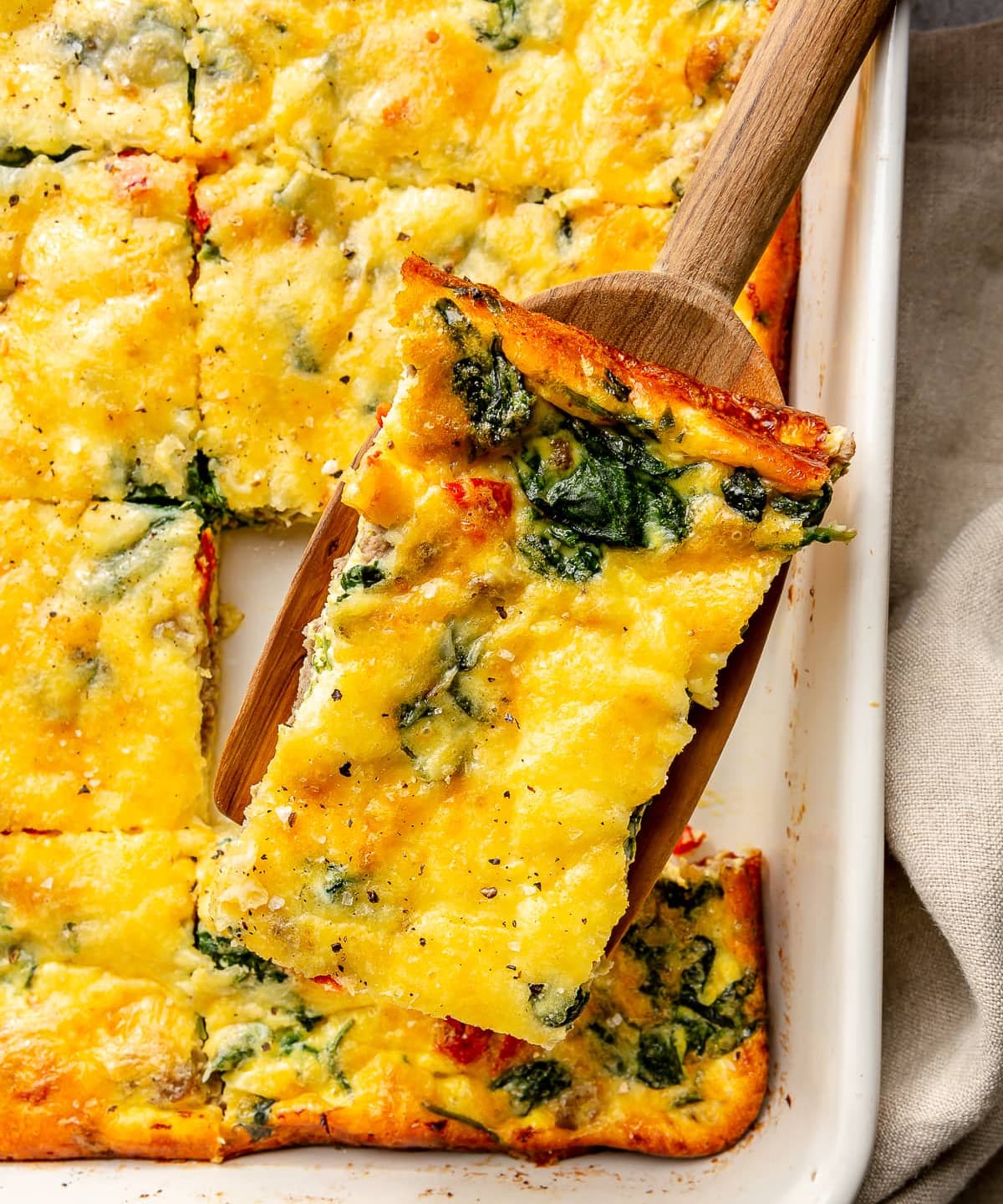 Breakfast Casserole with Spinach and Sausage | Punchfork